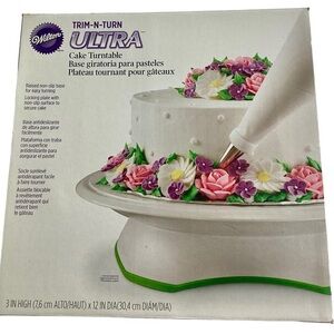 NIB! Wilton Ultra Trim n Turn Cake Decoration Table Turntable